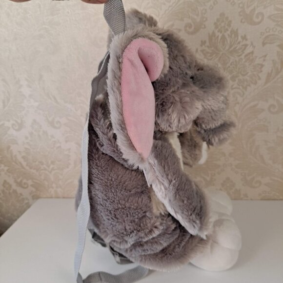 Stuffed Plush Elephant Backpack with Adjustable Straps Zipper on His Back EUC - Picture 5 of 10